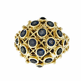 19K Yellow Gold with 2.40ct Sapphires Ring Size 6.5