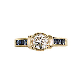Peter Suchy Bezel Set .71ct Diamond Engagement Ring EGL Certified 14k Gold