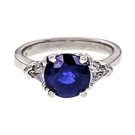 Peter Suchy 2.00ct Round Sapphire Engagement Ring Platinum GIA Certified