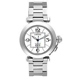 Cartier Pasha C Midsize Big Date Steel White Dial Watch