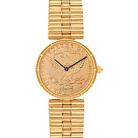Corum Coin 10 Dollars Double Eagle Yellow Gold Ladies Watch