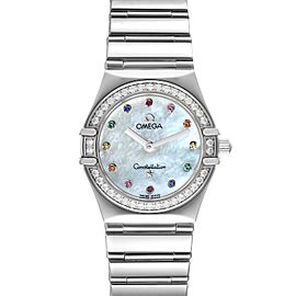 Omega Constellation Iris Steel Multi Stone Ladies Watch 1475.79.00