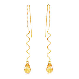 3.3 CTW 14K Solid Gold Sumptuous Shine Citrine Earrings