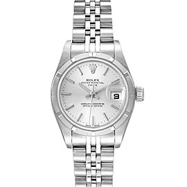 Rolex Datejust Stainless Steel Silver Baton Dial Ladies Watch