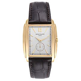 Patek Philippe Gondolo Small Seconds Yellow Gold Silver Dial Mens Watch