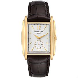 Patek Philippe Gondolo Small Seconds Yellow Gold Silver Dial Mens Watch
