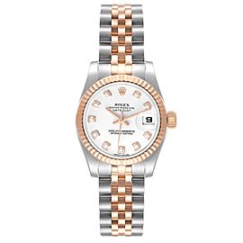 Rolex Datejust EveRose Gold Steel Diamond Ladies Watch