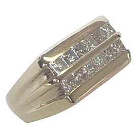Diamond Ring 14k Gold 2 CTS Princess Cut Unisex Certified $4,200