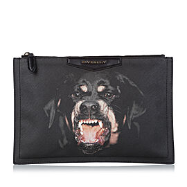 Antigona Rottweiler Leather Clutch Bag