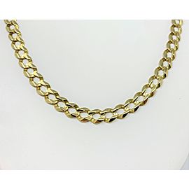 14K Yellow Gold Curb Link Chain Necklace