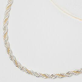 TIFFANY & Co 925 Silver/18K Gold Twist Necklace LXNK-1042