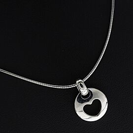 TIFFANY & Co 925 Silver choker heart Necklace LXNK-403
