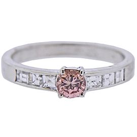 Fancy Pinkish Brown Diamond Gold Engagement Ring