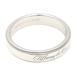 Tiffany Co 950 Platinum Milgrain US:6.75 Ring SKYJN-595