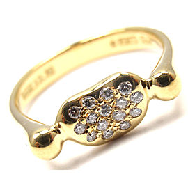 Tiffany & Co. Elsa Peretti 18K Yellow Gold Diamond Ring Size 3.5