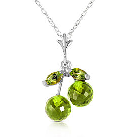 1.45 CTW 14K Solid White Gold I Care Peridot Necklace
