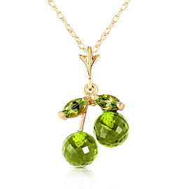1.45 CTW 14K Solid Gold Rock The Grass Peridot Necklace