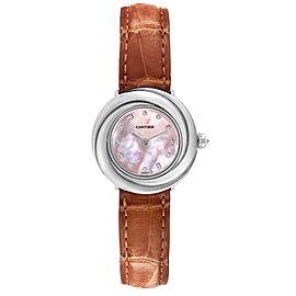 Cartier Trinity White Gold MOP Diamond Dial Ladies Watch