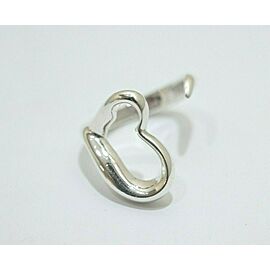 Tiffany & Co Sterling Silver Elsa Peretti Open Heart Ring US 8" Lxmda-212