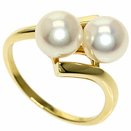 MIKIMOTO 18k Yellow Gold Pearl Pearl Ring LXGQJ-1054