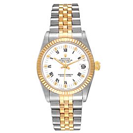Rolex Datejust Midsize 31 Steel Yellow Gold White Dial Watch