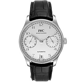 IWC Portugieser 7 Day Steel Silver Dial Mens Watch