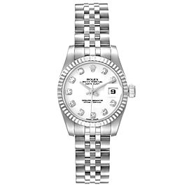 Rolex Datejust Steel White Gold Diamond Ladies Watch