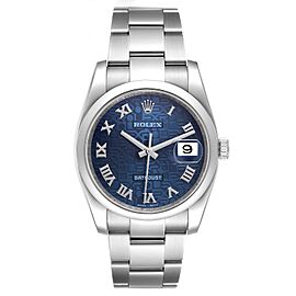 Rolex Datejust 36 Blue Anniversary Dial Steel Mens Watch