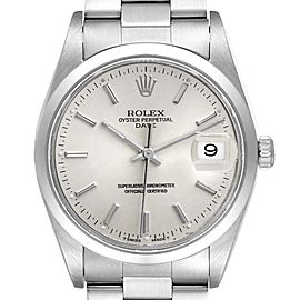 Rolex Date Silver Dial Oyster Bracelet Automatic Mens Watch