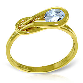 0.65 CTW 14K Solid Gold Don't Stop Breathing Aquamarine Ring