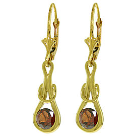 1.3 CTW 14K Solid Gold Elysian Garnet Earrings