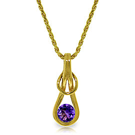 0.65 CTW 14K Solid Gold No Tears Tonight Amethyst Necklace