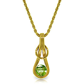0.65 CTW 14K Solid Gold No Conclusions Peridot Necklace