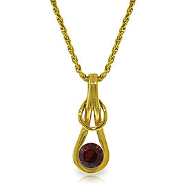 0.65 CTW 14K Solid Gold Memoires Garnet Necklace