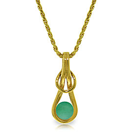 0.65 CTW 14K Solid Gold Homage Emerald Necklace