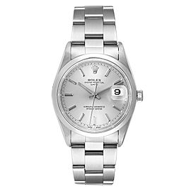 Rolex Date Silver Dial Oyster Bracelet Automatic Mens Watch