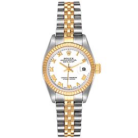Rolex Datejust 26 Steel Yellow Gold White Roman Dial Mens Watch