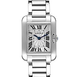 Cartier Tank Anglaise Small Silver Dial Steel Ladies Watch