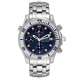 Omega Seamaster Chronograph Blue Dial Steel Mens Watch