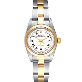 Rolex Oyster Perpetual White Dial Steel Yellow Gold Ladies Watch