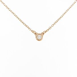 TIFFANY & Co 18K Pink Gold Diamond Necklace LXGKM-82