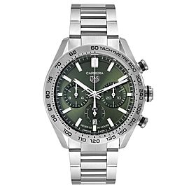 Tag Heuer Carrera Chronograph Green Dial Steel Mens Watch