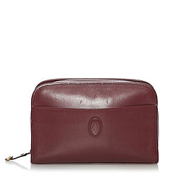 Cartier Must De Cartier Leather Clutch Bag