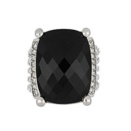David Yurman Wheaton Ring with Black Onyx and Diamonds