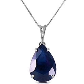 4.65 CTW 14K Solid White Gold Sketched In Memory Sapphire Necklace