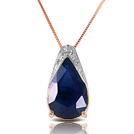 4.65 CTW 14K Solid Rose Gold Ocean Sapphire Necklace