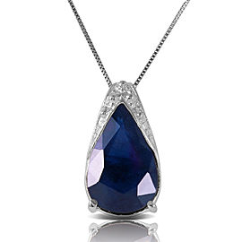 4.65 CTW 14K Solid White Gold Rising Angel Sapphire Necklace