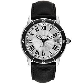 Cartier Ronde Croisiere Silver Dial Automatic Steel Mens Watch