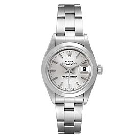 Rolex Date Silver Dial Oyster Bracelet Steel Ladies Watch