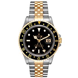 Rolex GMT Master II Yellow Gold Steel Jubilee Bracelet Watch